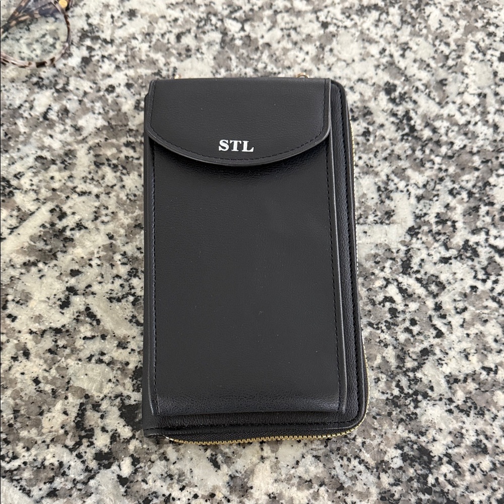 Black Wallet with Initials